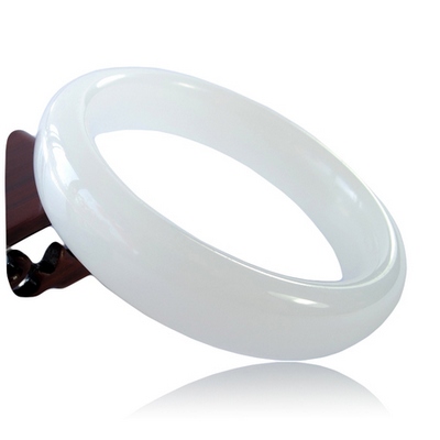 Keep selected jewelry, suet texture, pure white Afghanistan jade bracelet white jade bracelet noble buckle