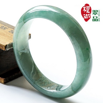 Still at Chui product Myanmar jade bracelets A cargo full of green floating flowers wide round of the natural jade bracelets jade bracelets