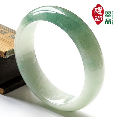 礼尚翡翠手镯a货宽圆条缅甸玉镯天然玉石手镯翡翠玉镯子翡翠