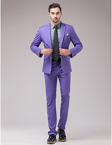 Lavender Serge Slim Fit Two-Piece Suit