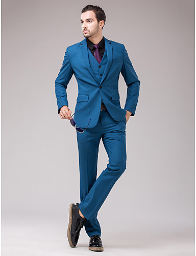 Blue Serge Slim Fit Three-Piece Suit