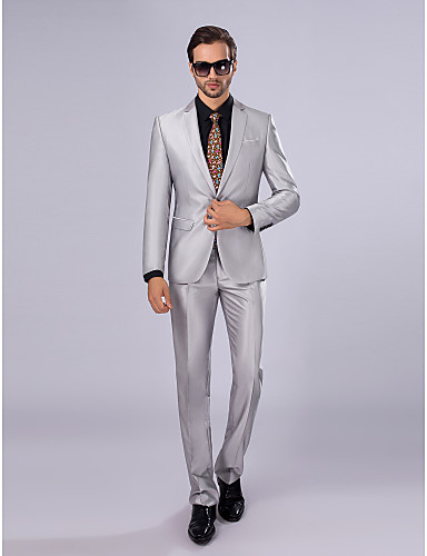 Silver Serge Slim Fit Two-Piece Suit