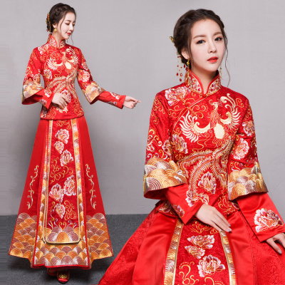 Baby with the show show dress bride wedding toast clothing Chinese dress wedding dress 2018 new spri