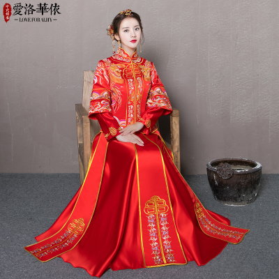 Bride show Wo clothing toast service 2018 spring and summer new style wedding Chinese wedding dress
