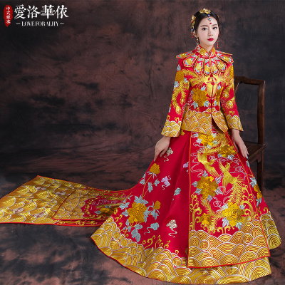Show Wo clothing bride 2018 spring and summer new Chinese style dress wedding toast clothing cheongs