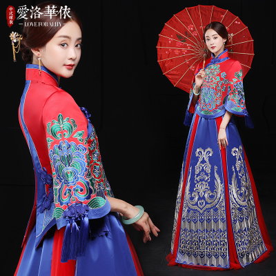 Show Wo clothing 2018 spring and summer new bride Chinese wedding dress wedding toast clothing cheon