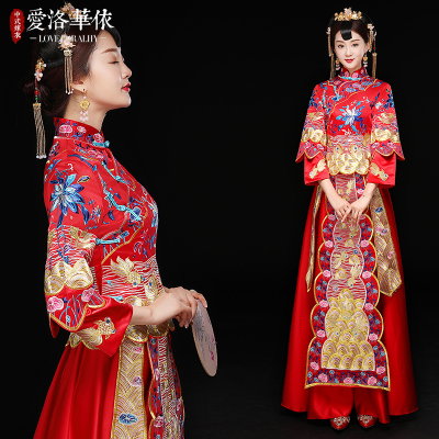 Show Wo clothing 2018 spring and summer new Chinese style wedding dress wedding toast clothing cheon