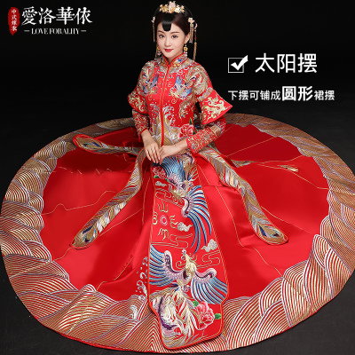 Longfeng Chinese style wedding dress 2018 spring and summer new show Wo suit bride wedding suit wedd