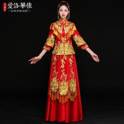 Show Wo clothing 2018 spring and summer new bride wedding dress Chinese-style wedding dress toast cl