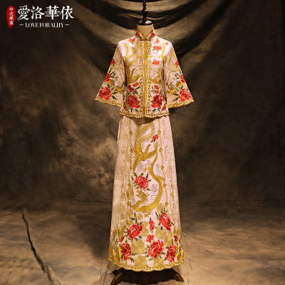 Ai Luo Hua Yi Long Feng Xiu Xiu clothing 2018 spring and summer new bride Chinese dress wedding toas