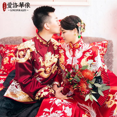 Wu Minxia star with the same paragraph show Wo clothing 2018 spring and summer models bride wedding