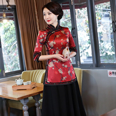 Cheongsam 2018 new spring female retro trim improved oday slimming show in the long two-piece dress