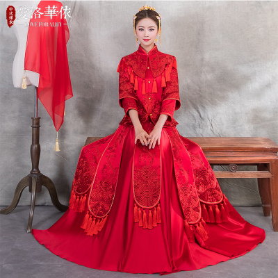 Show Wo clothing bride 2018 new spring Chinese style red red toast clothing wedding clothing wedding