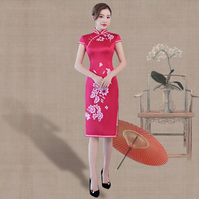 Qipao summer 2018 new women s traditional Chinese style elegant retro style short sleeve slim body qipao dress long style 164.45 257.90Qipao summer 2018 new women s traditional Chinese style elegant r