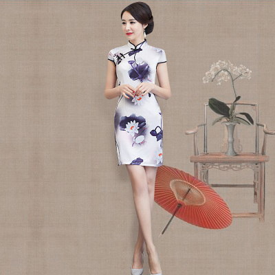 Qipao summer 2018 new girls daily short qipao spring traditional short-sleeved improved qipao dress 99.45 152.90Qipao summer 2018 new girls daily short qipao spring traditional short-sleeved improve