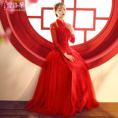 Toast dress bride Chinese evening dress 2018 spring and summer new wedding suit wedding show clothes