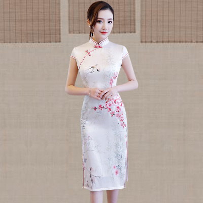Qipao 2018 new spring and summer women improve the Chinese style of daily slimming  restoring ancient ways and showing slim dresses for women