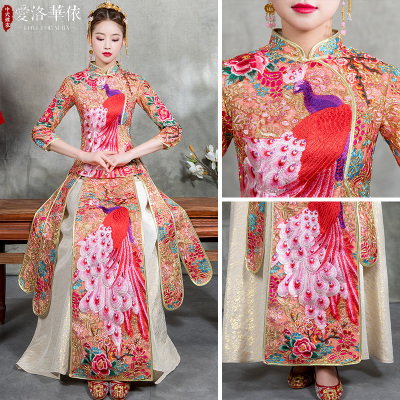 Show Wo clothing bride 2018 new spring and summer Chinese style wedding dress wedding toast clothing