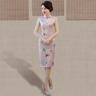 Qipao medium length summer 2018 new Chinese style women s traditional style retro slim body daily improved qipao dress 174.95 289.40Qipao medium length summer 2018 new Chinese style women s traditiona