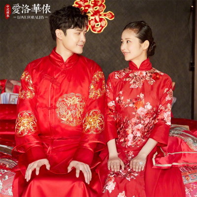 Pay simbo bride and groom the same day 2018 new summer Chinese style wedding dress Ying children wit