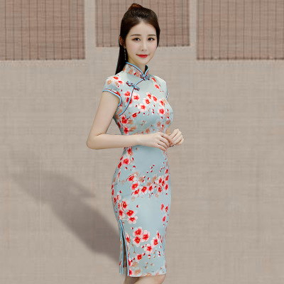 Qipao summer 2018 new style Chinese women s style slim Chinese style show performance qipao dresses long style 111.95 173.90Qipao summer 2018 new style Chinese women s style slim Chinese style show pe