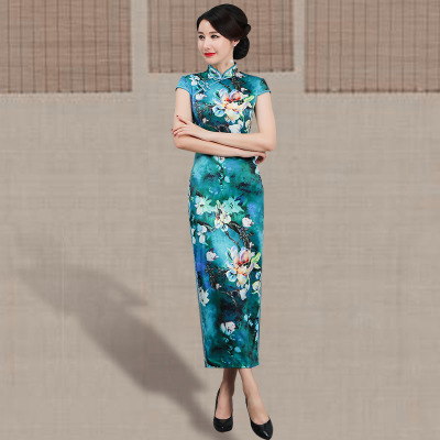Qipao summer 2018 new women s traditional Chinese style retro style slim body elegant improved qipao dress long style 174.95 289.40Qipao summer 2018 new women s traditional Chinese style retro style s