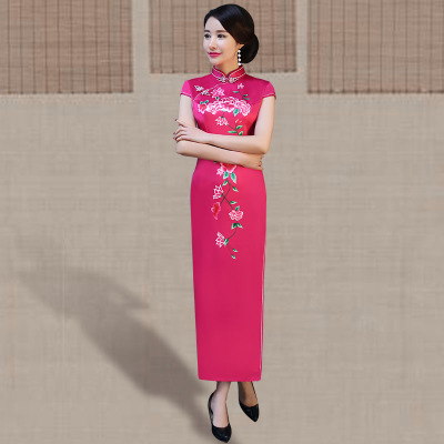 Qipao summer 2018 new women s traditional Chinese style retro style slim body elegant improved qipao dress long style 174.95 289.40Qipao summer 2018 new women s traditional Chinese style retro style s