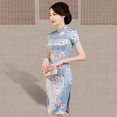 Qipao summer 2018 new style women s Chinese style modest and elegant trim fashionable elegant qipao dresses long style 153.95 226.40Qipao summer 2018 new style women s Chinese style modest and elegant