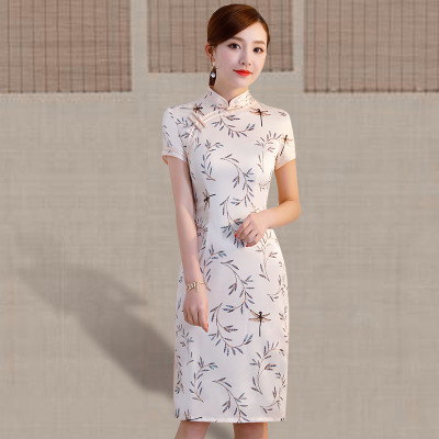 Qipao summer 2018 new women s traditional Chinese style retro style slim body elegant improved qipao dress long style 174.95 289.40Qipao summer 2018 new women s traditional Chinese style retro style s