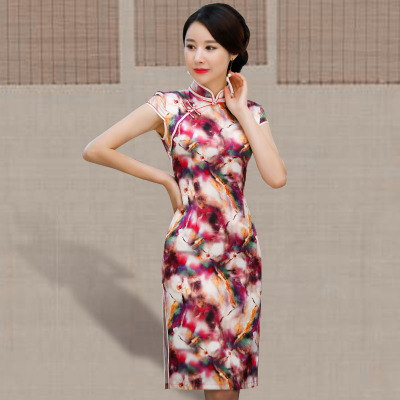 Qipao medium length summer 2018 new Chinese style women s fashion show performance retro slim qi dress 164.45 257.90Qipao medium length summer 2018 new Chinese style women s fashion show performance r