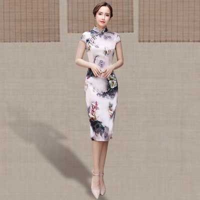 Qipao summer 2018 new Chinese style women s fashion show performance in a slim retro elegant chi-pao dress 164.45 268.40Qipao summer 2018 new Chinese style women s fashion show performance in a slim r